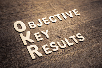 Fototapeta premium OKR Abbreviation (Objective Key Results)