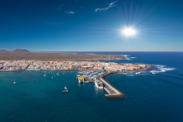 Aerial view of Corralejo, Fuerteventura