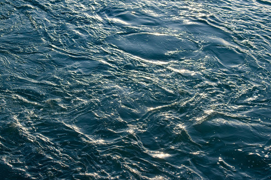 Blue and turquoise water with irregular wave structure