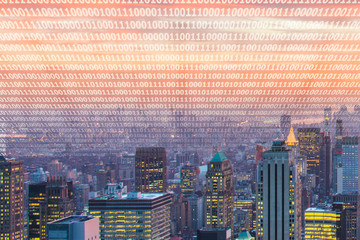 Obraz premium Concept of modern digital city and innovation
