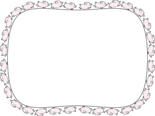 pig border vector