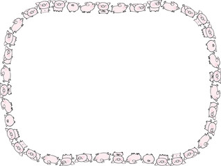 pig border vector