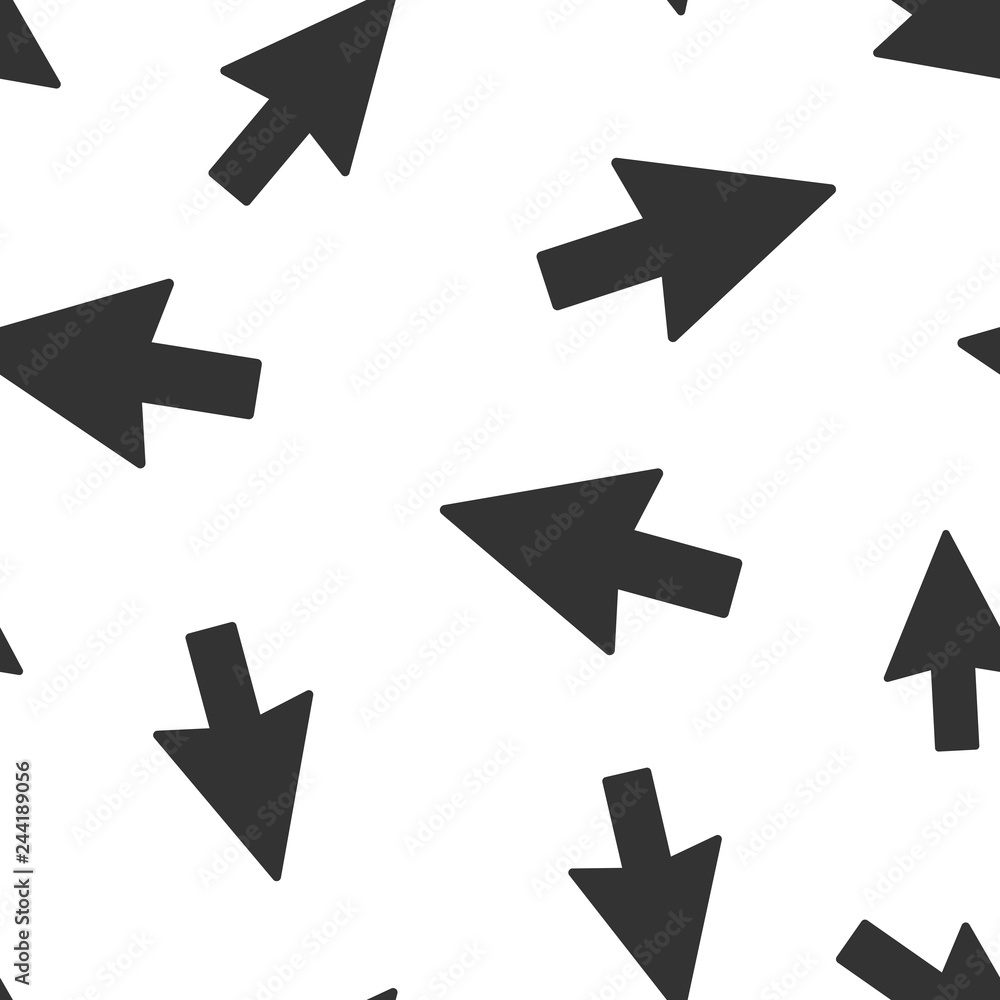 Poster computer mouse cursor icon seamless pattern background. arrow vector illustration. mouse aim symbol 