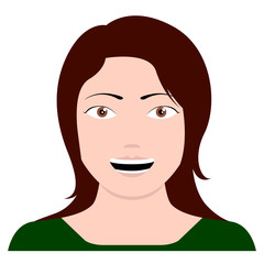 Self avatar of a woman. Vector illustration design