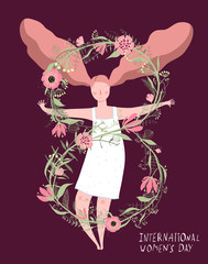 International women day greeting card