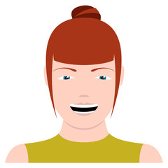 Self avatar of a woman. Vector illustration design