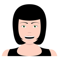 Self avatar of a woman. Vector illustration design