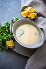 Traditional georgian chicken soup