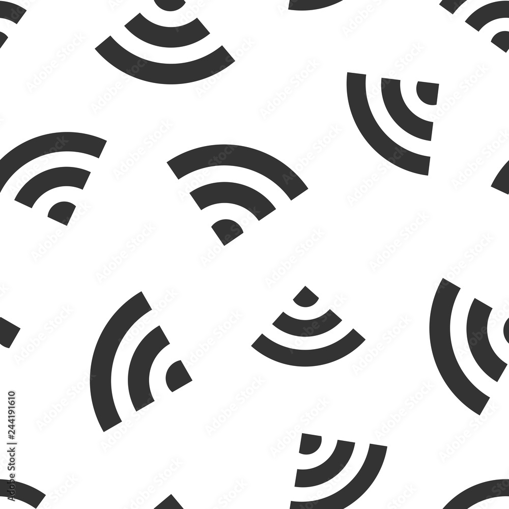 Aufkleber wifi internet sign icon seamless pattern background. wi-fi wireless technology vector illustration. 