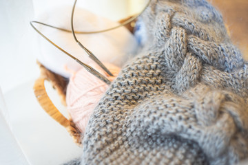 Knitting concept in interior