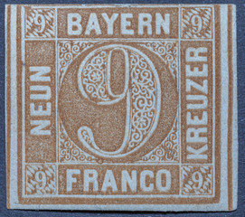 Old German Stamp from Bavaria