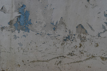 Peeling paint on wood wall texture. Pattern of rustic white grunge.