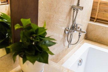 clean modern style bathroom, luxury suit in a hotel