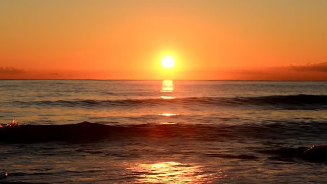 Sunrise on a beach in Denia, Alicante