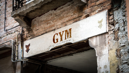 Fototapeta premium Sign 383 - GYM