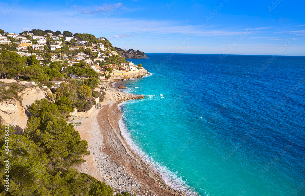 Wall mural benissa cala baladrar beach from alicante