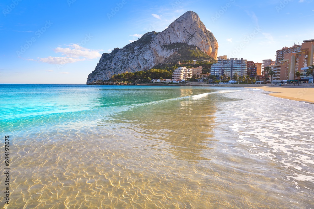 Aufkleber playa de fossa beach in calpe and ifach