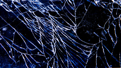 Broken fragile glass