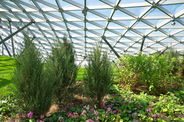 Moscow, Russia - may 12, 2018: Natural landscape Park 