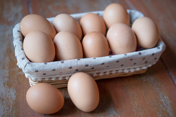 Eggs in basket