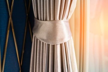 white curtain house design concept