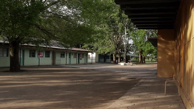Yard Of A Rural School In Argentina.