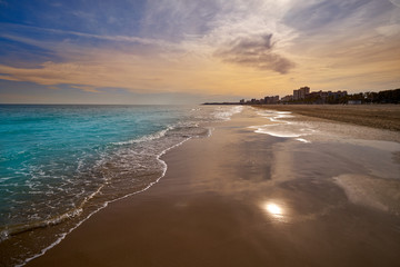 Fototapeta na wymiar El Campello beach Muchavista playa Alicante