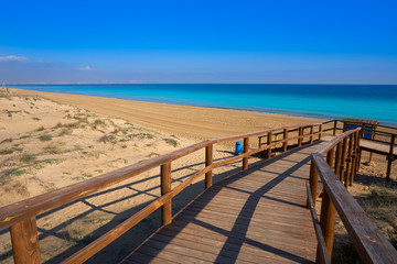Fototapeta na wymiar Arenals del Sol Beach in Elche Elx Alicante