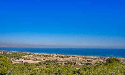 El Carabassi beach in Elx Elche of Alicante