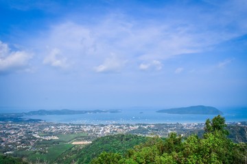 Naklejka na ściany i meble Phuket view of an island