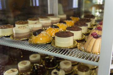 Several Types of Sweet Mousse and delicious Puddings