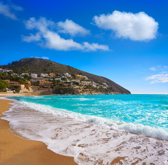 El Portet beach in Moraira of Spain