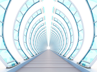 Fototapeta premium tunnel futuristic ribbing