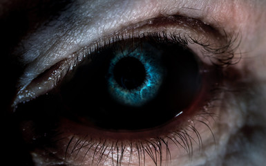 Close-up of a scary eye