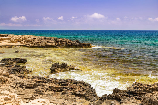 Sea coast of  Cyprus, resort Ayia Napa.