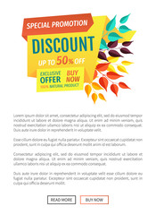 Exclusive Offer Product Poster Vector Illustration