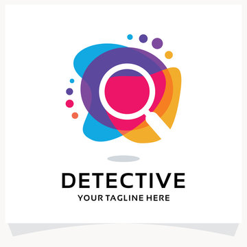 Magnifier Detective Logo Design Template Inspiration