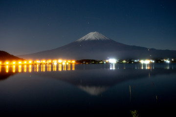 富士山と河口湖の夜景#2
