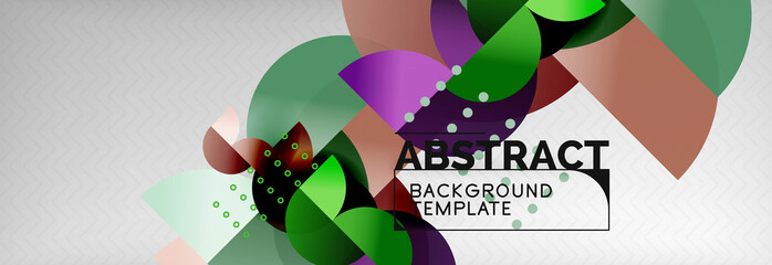 Circle background abstract. Trendy shapes composition