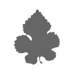 Gray Oak Leaf icon. Style is flat design green symbol. Vector illustration.