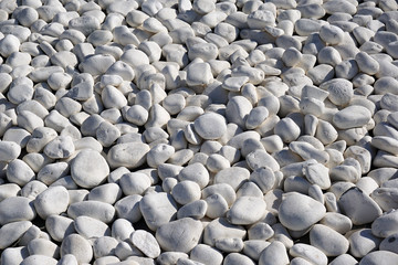 Detail of white stones in Oia, Santorini