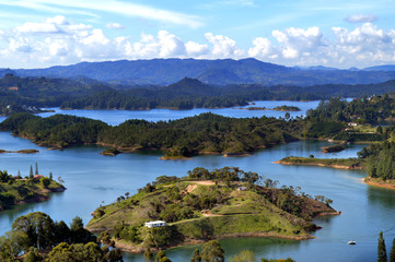 top view of Guatape lake
