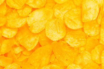 texture of fried potatoes. chips, fast food.