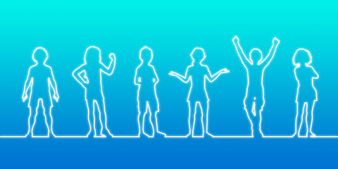 Silhouette of Children Playing