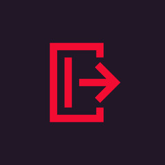 logout, exit icon