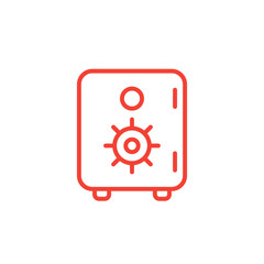 safe icon, linear pictogram