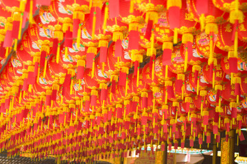 Naklejka premium Chinese new year lanterns,celebration,beautiful background