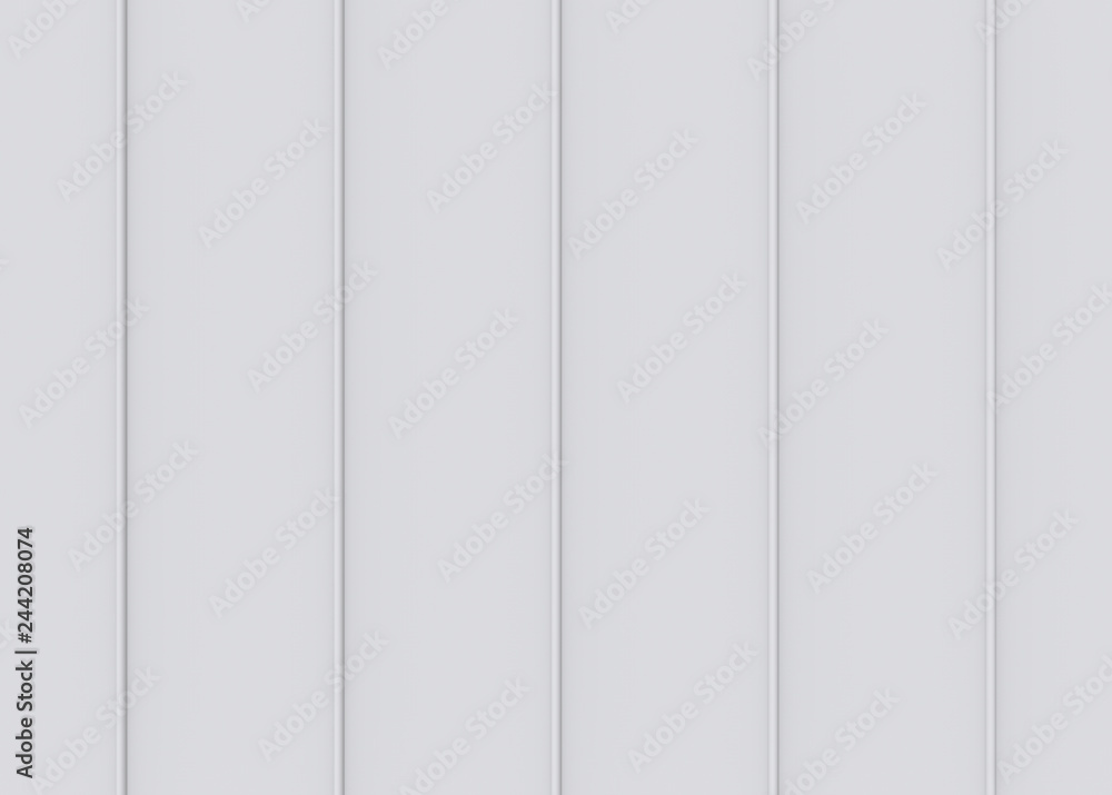 Poster 3d rendering. modern vertical gray object panels pattern wall background.