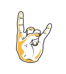 popular Rock and Metal Devil Horns Gesture Poster