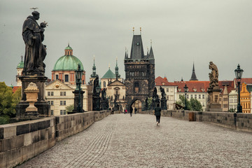 Fototapeta na wymiar View of Prague. Charles bridge